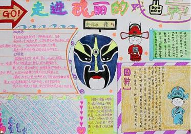 戏曲进校园手抄报简单又漂亮9