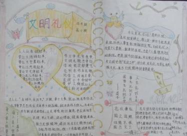文明礼仪手抄报简单又好看9