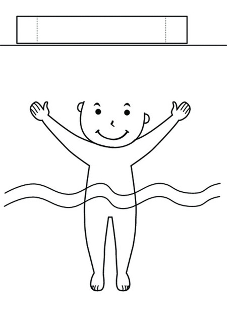 儿童节半立体游泳贴画制作方法1