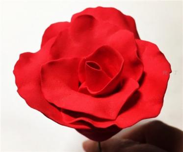 彩泥立体玫瑰花制作教程图解6