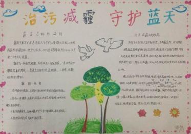 蓝天保卫战手抄报简单又好看10