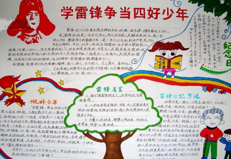 四好少年手抄报图片大全