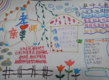 尊师孝亲手抄报图片