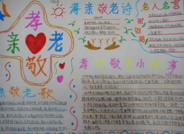 尊师孝亲手抄报图片