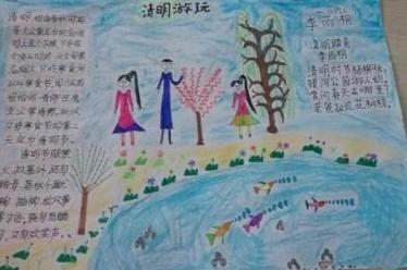 远足踏青手抄报