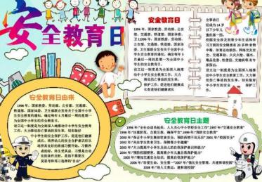 中小学生安全教育日手抄报