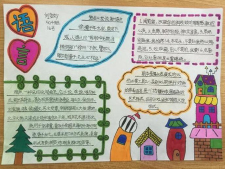 语言手抄报图片大全