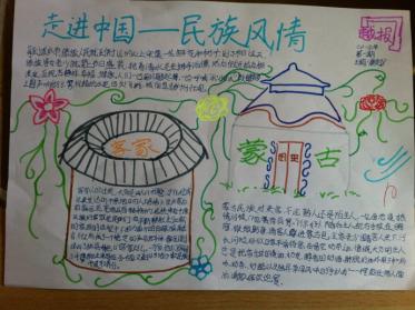蒙古族手抄报图片大全3