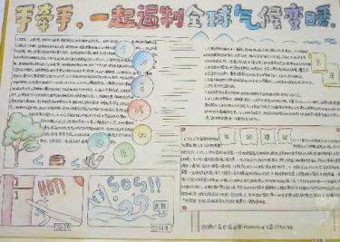 关于全球变暖的手抄报1
