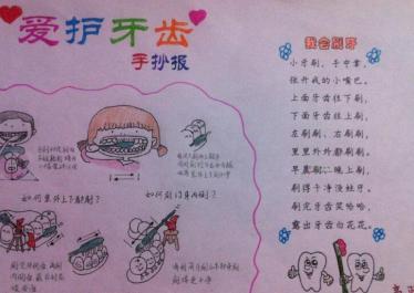 爱护牙齿手抄报