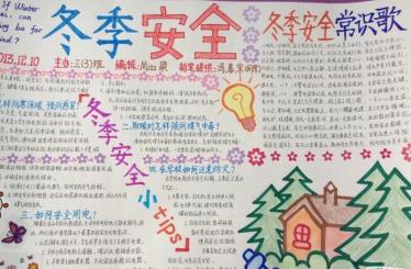 冬季安全手抄报