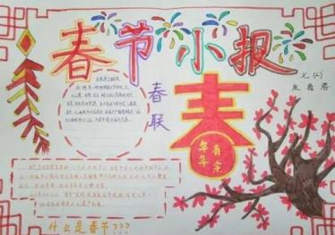 欢欢喜喜过大年手抄报