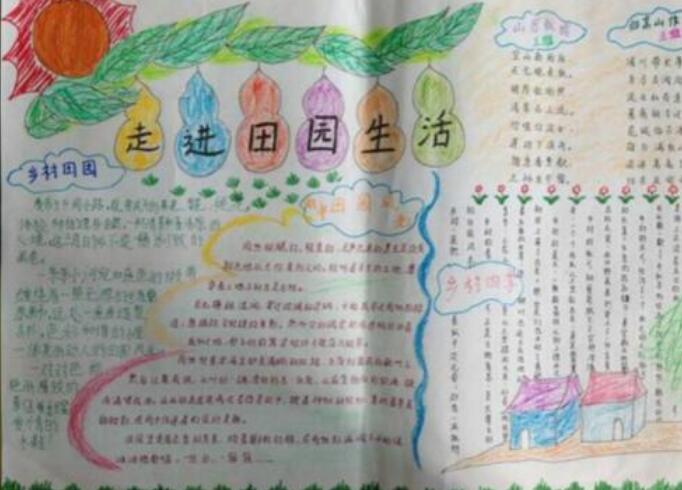 田园风光手抄报