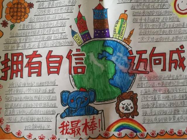 自信友善手抄报图片大全