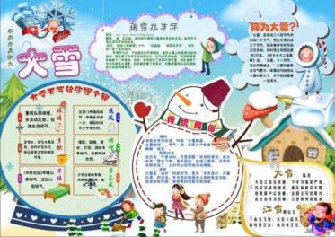 大雪手抄报图片大全2