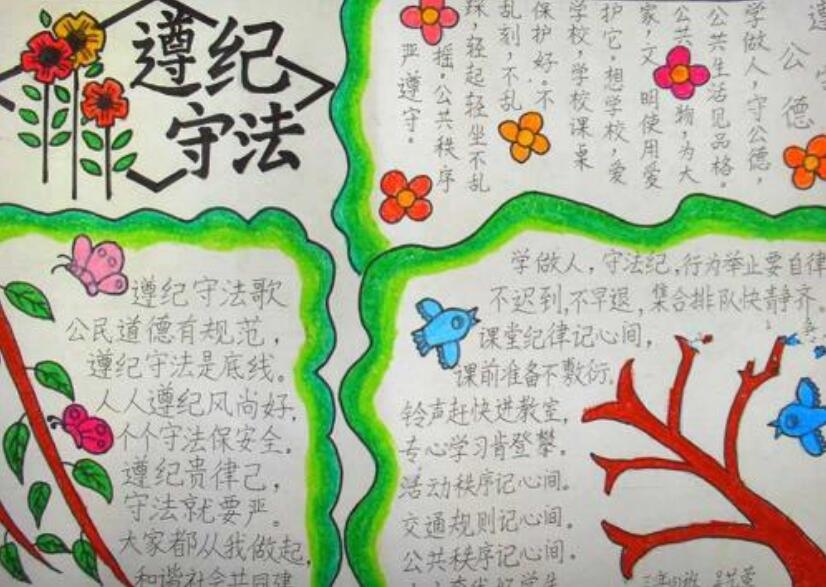 遵守行为规范手抄报图片