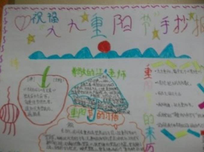 九九重阳节手抄报图片大全3