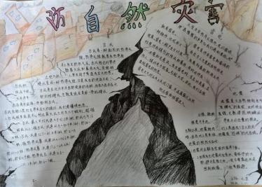 减轻身边的灾害风险手抄报