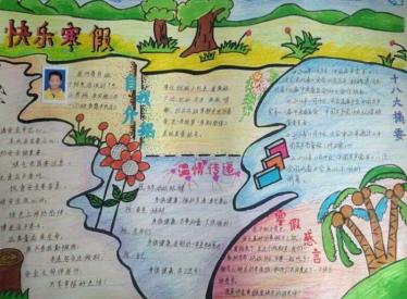 寒假生活手抄报