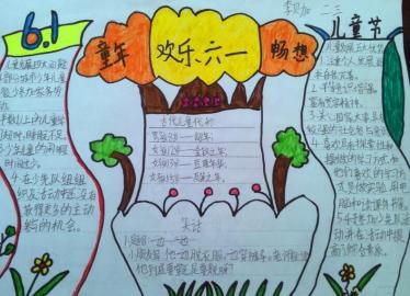 欢庆六一手抄报