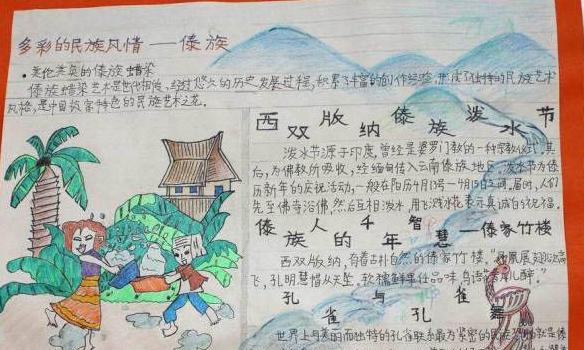 泼水节手抄报图片大全