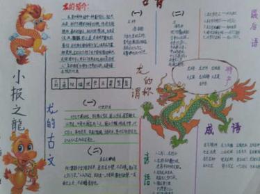 关于龙的传人的手抄报3