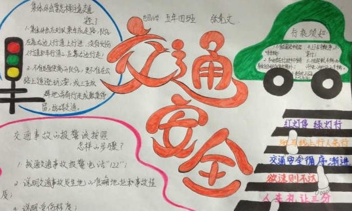 交通安全反思日手抄报图片