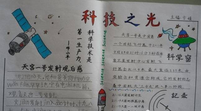 科技之光手抄报图片3