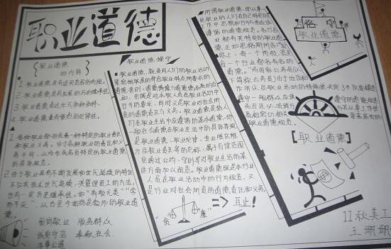 职业道德与法律手抄报图片大全12