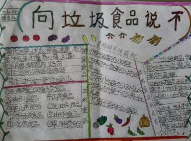 防垃圾食品手抄报图片2
