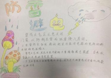 小学生防雷手抄报图片1