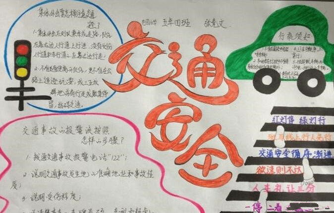 关于交通规则的手抄报图片1