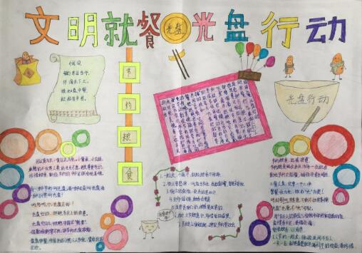有关光盘行动的手抄报1