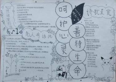 尊重生命敬畏生命手抄报2
