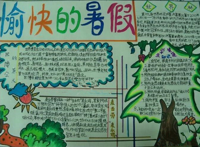 快乐过暑假手抄报图片大全1
