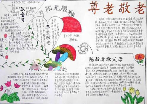 小学尊老爱幼手抄报3