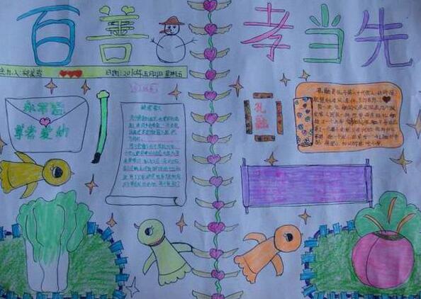 尊老爱幼手抄报初一1