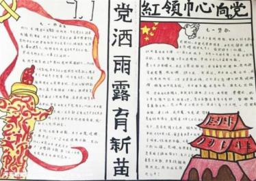 热烈庆祝建党98周年手抄报3