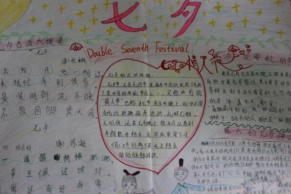 七夕优秀手抄报图片3