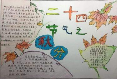 立秋手抄报简单好看2