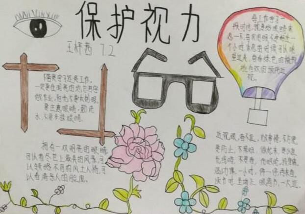 保护视力从现在做起手抄报2