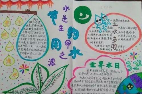 防止水污染手抄报图片2
