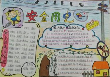 用电安全的手抄报图片2
