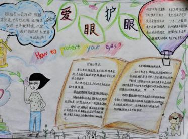 爱护眼睛漂亮的手抄报2