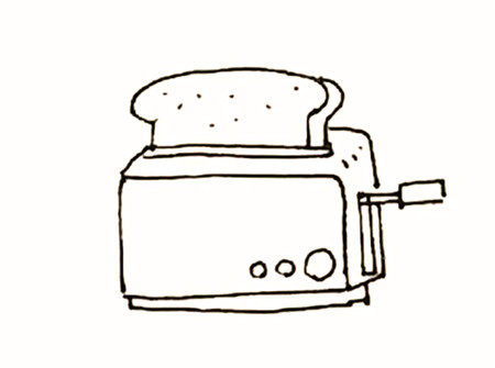 面包机简笔画步骤图7