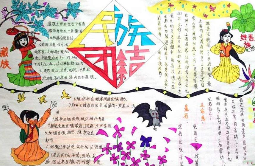 民族团结一家亲手抄报2