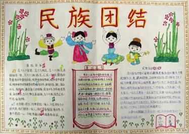 民族团结小报简单漂亮1