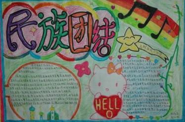 民族团结小报简单漂亮3
