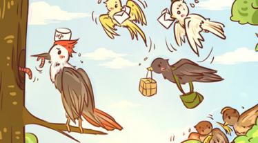 小学儿童短篇故事文字版：乌鸦和说大话的燕子