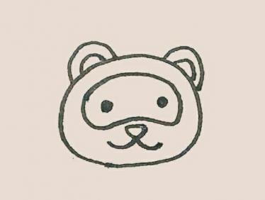 可爱小熊猫简笔画彩色3